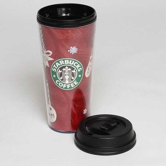 2009 STARBUCKS Travel Mug 16oz .473LChristmas Mug Holiday Mug Hanging Ornaments - Picture 2 of 7